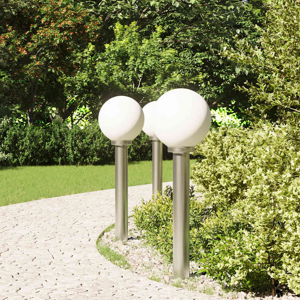 Bollard Lights 3 pcs 80 cm Stainless Steel IP44