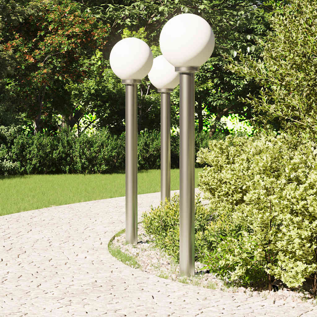 Bollard Lights 3 pcs 120 cm Stainless Steel IP44