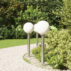 Bollard Lights with Sensor 3 pcs 80 cm Stainless Steel IP44