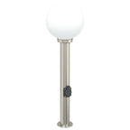Bollard Light with Outlet 80 cm Stainless Steel IP44