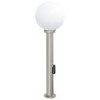 Bollard Light with Outlet 80 cm Stainless Steel IP44
