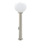 Bollard Light with Outlet 80 cm Stainless Steel IP44