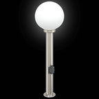 Bollard Light with Outlet 80 cm Stainless Steel IP44
