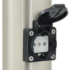Bollard Light with Outlet 80 cm Stainless Steel IP44