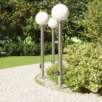 Bollard Lights with Outlet 3 pcs 120 cm Stainless Steel IP44