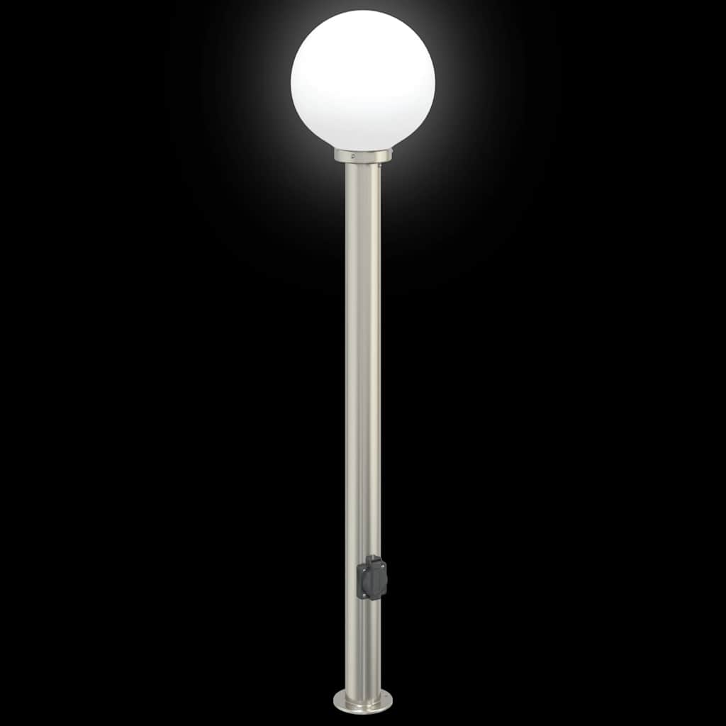 Bollard Lights with Outlet 3 pcs 120 cm Stainless Steel IP44