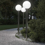 Bollard Lights with Outlet 3 pcs 120 cm Stainless Steel IP44