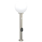 Bollard Light with Sensor&Outlet 80 cm Stainless Steel IP44