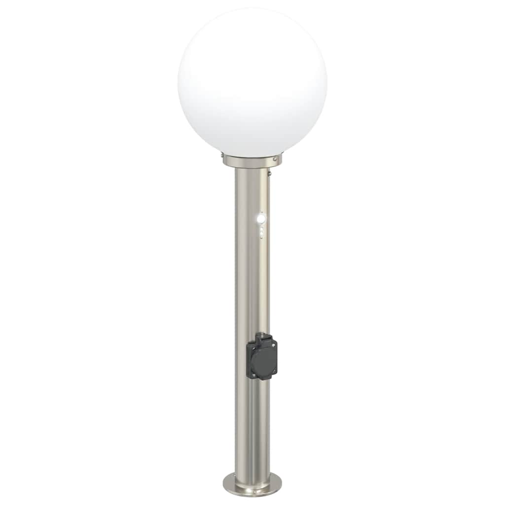 Bollard Light with Sensor&Outlet 80 cm Stainless Steel IP44
