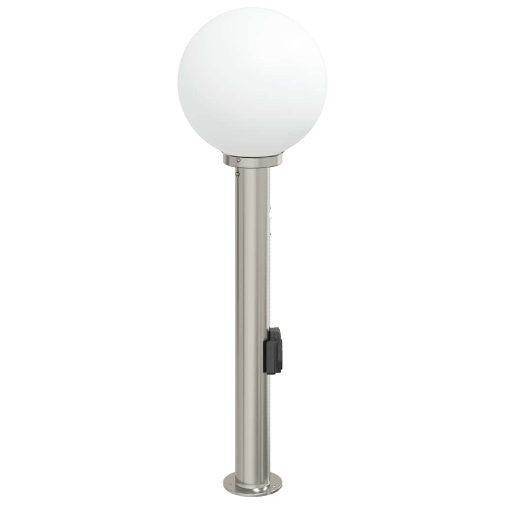 Bollard Light with Sensor&Outlet 80 cm Stainless Steel IP44