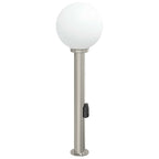 Bollard Light with Sensor&Outlet 80 cm Stainless Steel IP44