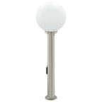 Bollard Light with Sensor&Outlet 80 cm Stainless Steel IP44