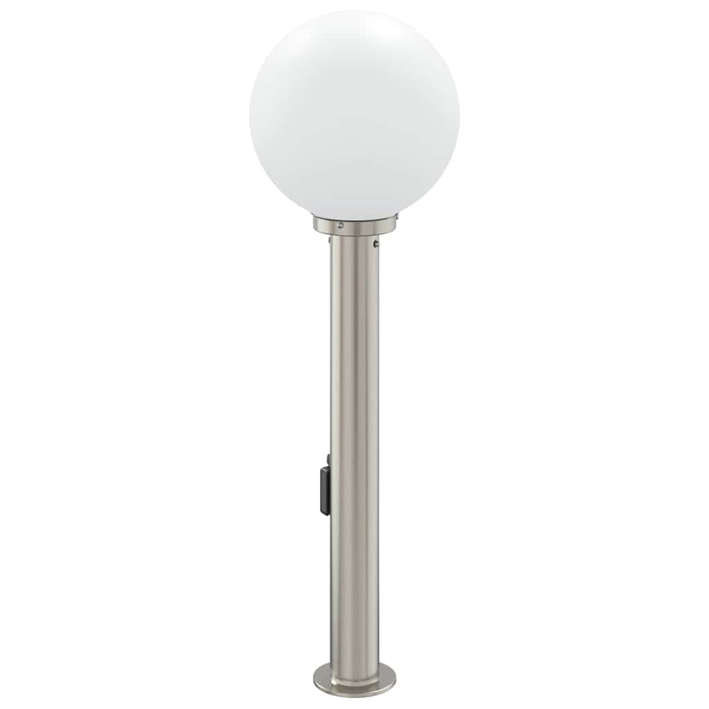 Bollard Light with Sensor&Outlet 80 cm Stainless Steel IP44