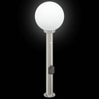 Bollard Light with Sensor&Outlet 80 cm Stainless Steel IP44