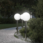 Bollard Lights with Sensor&Outlet 3 pcs 80 cm Stainless Steel IP44