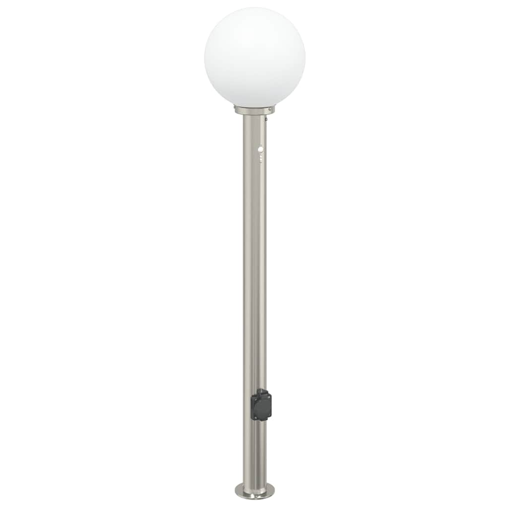 Bollard Light with Sensor&Outlet 120 cm Stainless Steel IP44