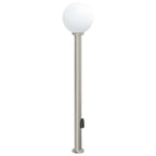Bollard Light with Sensor&Outlet 120 cm Stainless Steel IP44