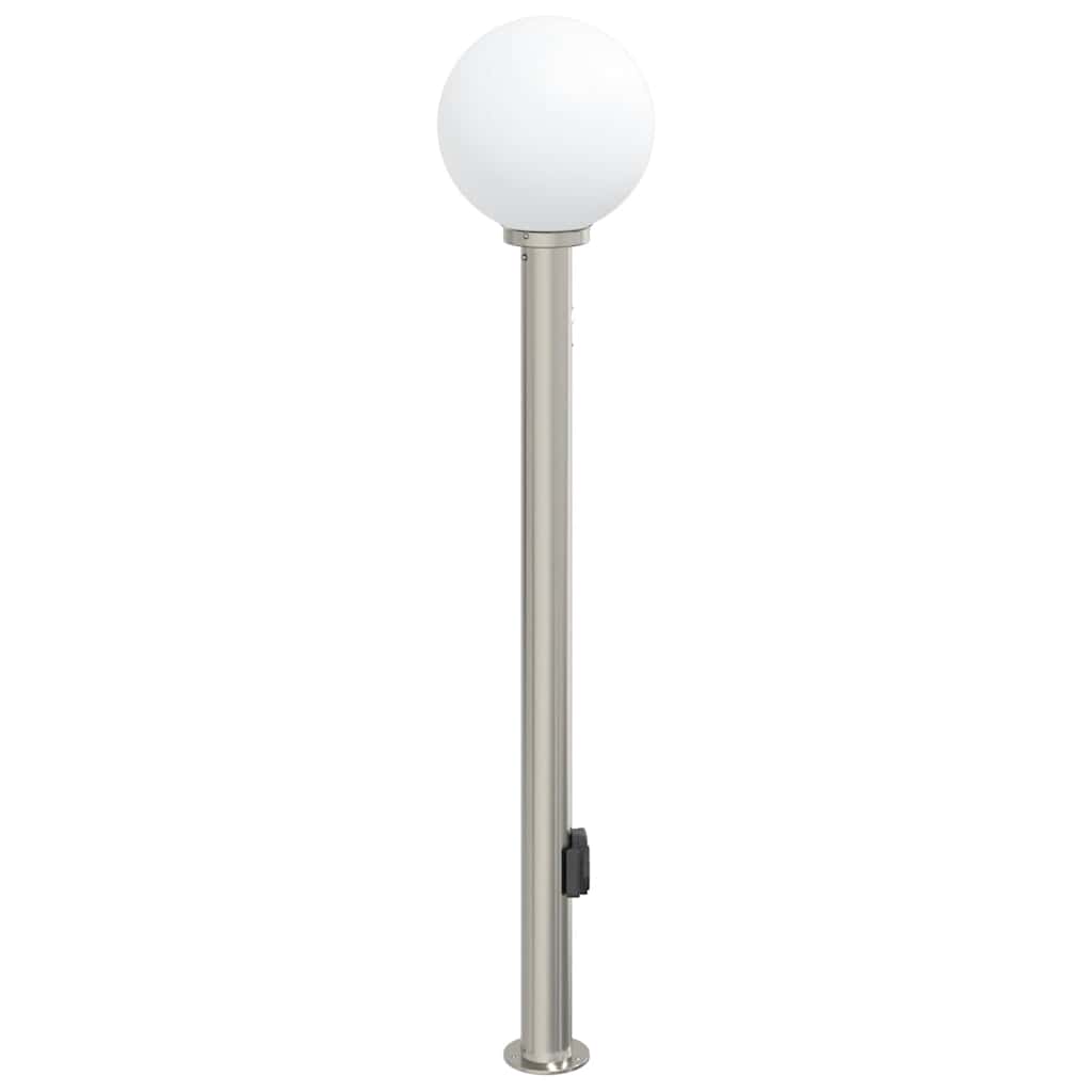 Bollard Light with Sensor&Outlet 120 cm Stainless Steel IP44