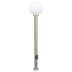 Bollard Lights with Sensor&Outlet 3 pcs 120 cm Stainless Steel IP44