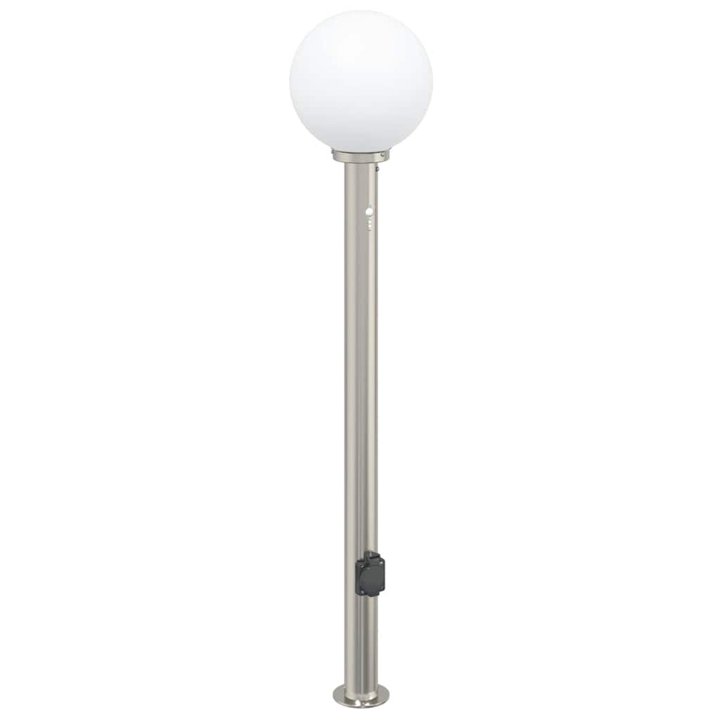 Bollard Lights with Sensor&Outlet 3 pcs 120 cm Stainless Steel IP44