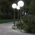 Bollard Lights with Sensor&Outlet 3 pcs 120 cm Stainless Steel IP44