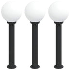 Bollard Lights 3 pcs 80 cm Black IP44