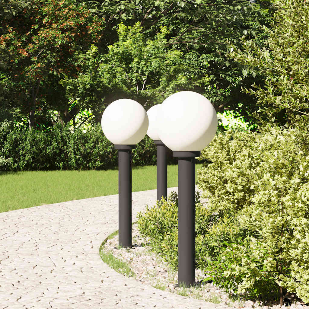 Bollard Lights 3 pcs 80 cm Black IP44