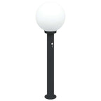 Bollard Lights with Sensor 3 pcs 80 cm Black IP44