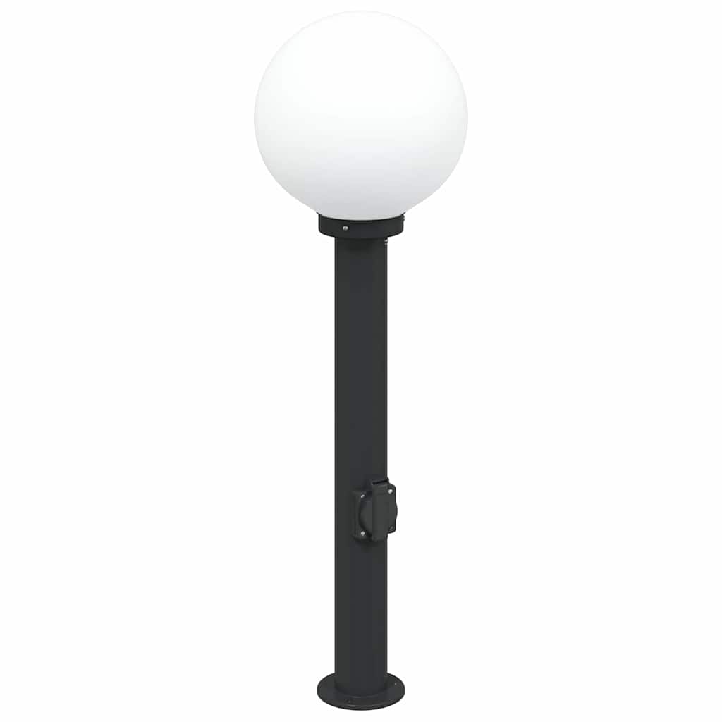 Bollard Light with Outlet 80 cm Black IP44