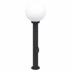 Bollard Light with Outlet 80 cm Black IP44