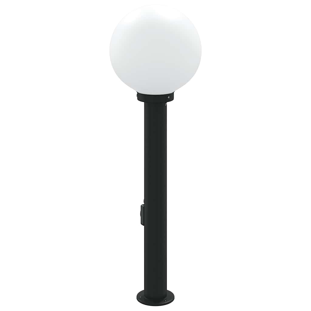 Bollard Light with Outlet 80 cm Black IP44