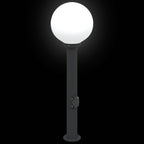 Bollard Light with Outlet 80 cm Black IP44