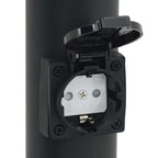 Bollard Lights with Outlet 3 pcs 120 cm Black IP44