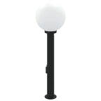Bollard Light with Sensor&Outlet 80 cm Black IP44
