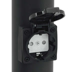 Bollard Light with Sensor&Outlet 80 cm Black IP44