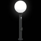 Bollard Lights with Sensor&Outlet 3 pcs 80 cm Black IP44