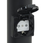 Bollard Lights with Sensor&Outlet 3 pcs 80 cm Black IP44