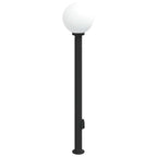 Bollard Light with Sensor&Outlet 120 cm Black IP44