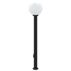 Bollard Light with Sensor&Outlet 120 cm Black IP44