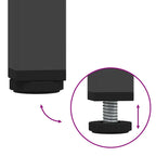 Bedside Cabinets 2 pcs Black 36x39x50.5 cm Steel