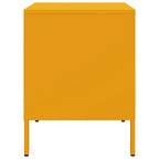 Bedside Cabinet Mustard Yellow 36x39x50.5 cm Steel