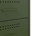 Bedside Cabinet Olive Green 36x39x50.5 cm Steel