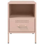 Bedside Cabinet Pink 36x39x50.5 cm Steel