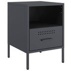 Bedside Cabinets 2 pcs Anthracite 36x39x50.5 cm Steel