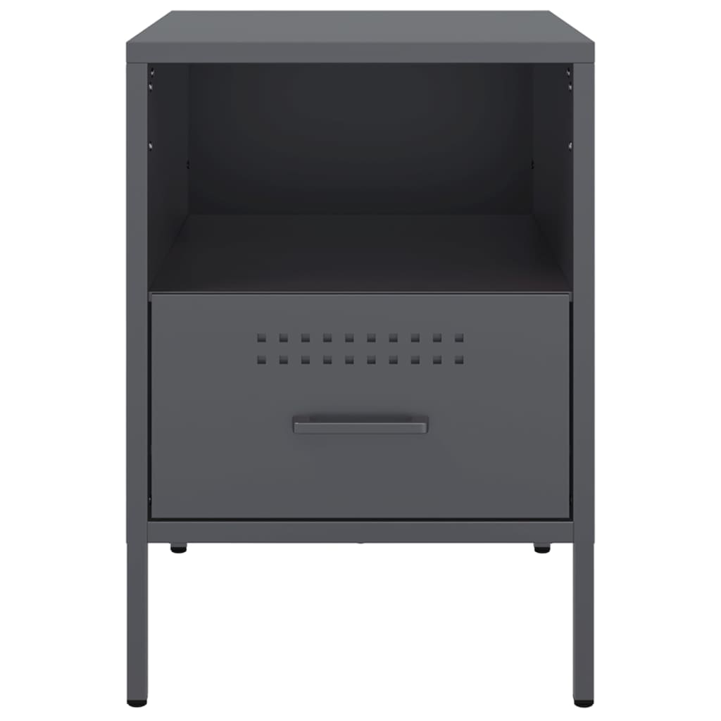 Bedside Cabinets 2 pcs Anthracite 36x39x50.5 cm Steel