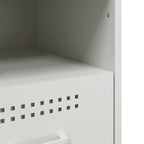 Bedside Cabinet White 36x39x50.5 cm Steel