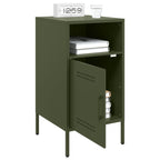 Bedside Cabinets 2 pcs Olive Green 36x39x68 cm Steel