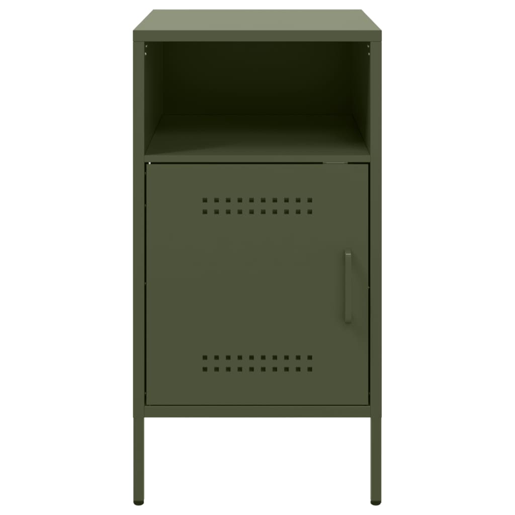 Bedside Cabinets 2 pcs Olive Green 36x39x68 cm Steel