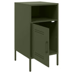 Bedside Cabinets 2 pcs Olive Green 36x39x68 cm Steel