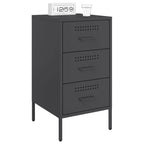 Bedside Cabinet Black 36x39x68 cm Steel